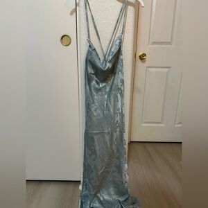 Blue Maxi Dress with Elegant Design